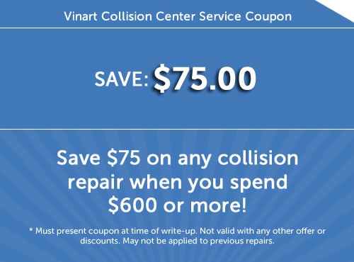 vinart collision specials - deduct assistance up to 75.00